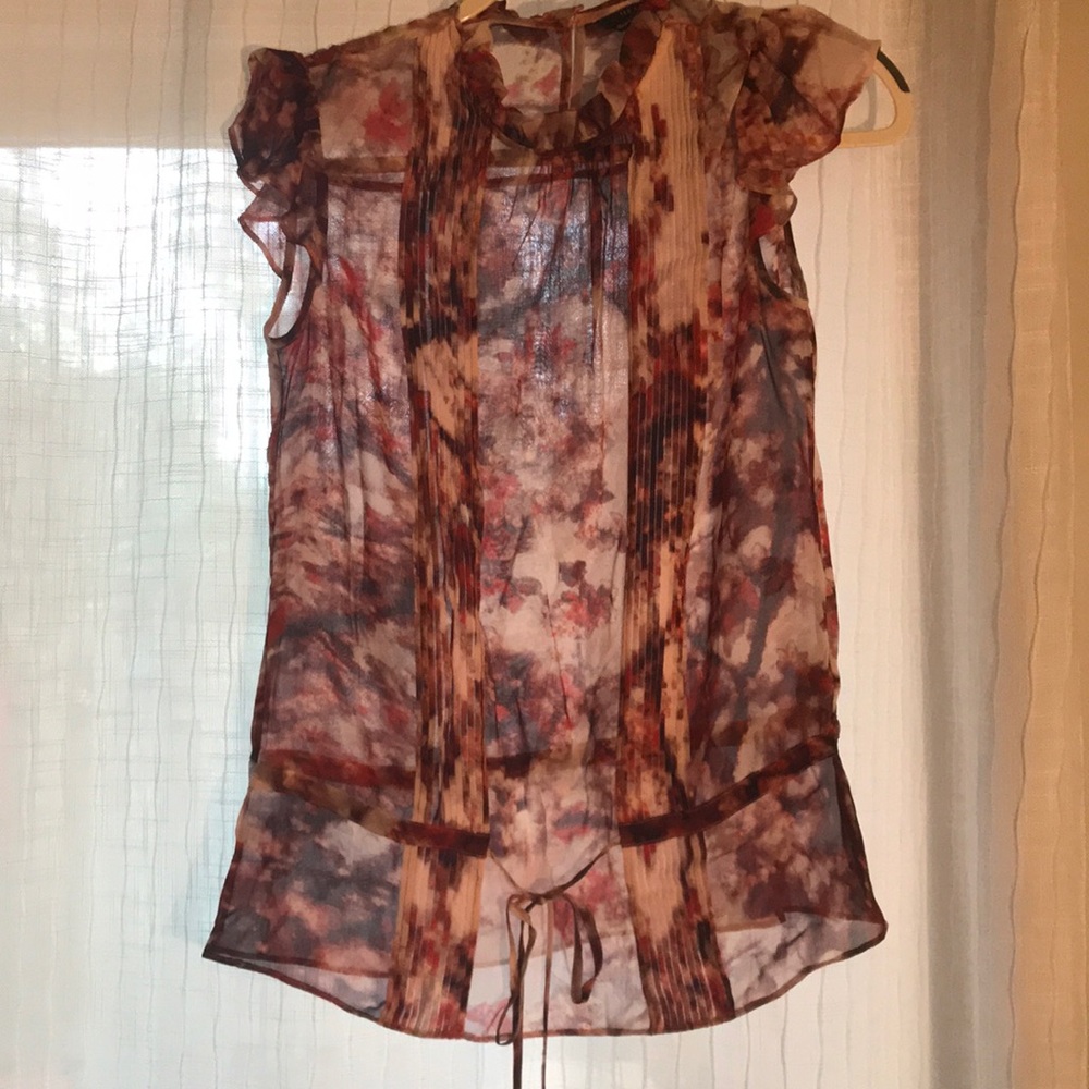 Ted Baker sheer cherry blossom blouse